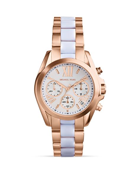 michael kors white and rose gold watch uk